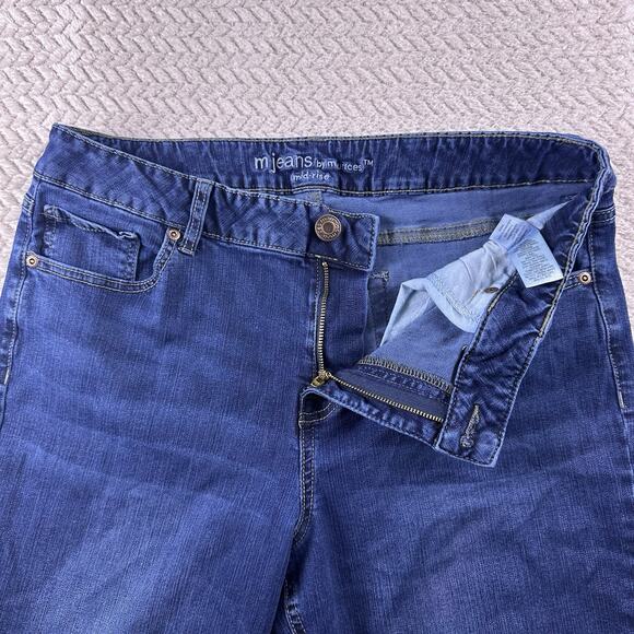 M Jeans Maurices Mid Rise Dark Wash Mid Rise Womens Blue Jeans Sz 16 Short - Picture 3 of 14